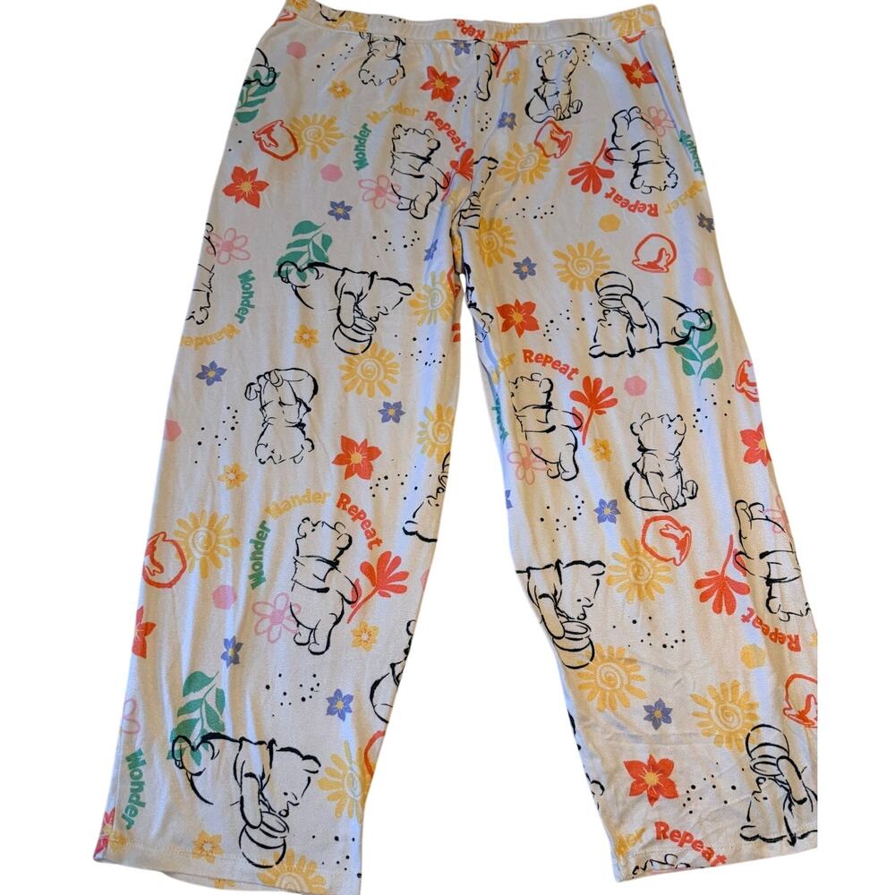 Disney Winnie the Pooh Wide Leg Sleep Pants XL 16/18 Pockets
